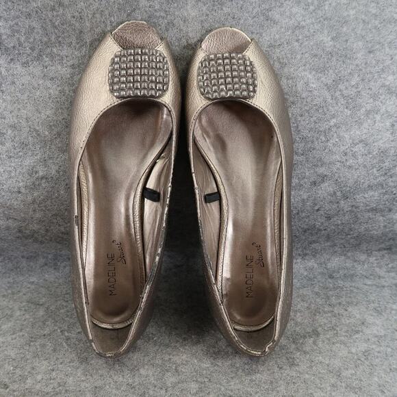 Madeline Stuart Shoes Womens 8.5 Flats Ballet Peep Toe Fashion Formal Wide Fit - Picture 8 of 16